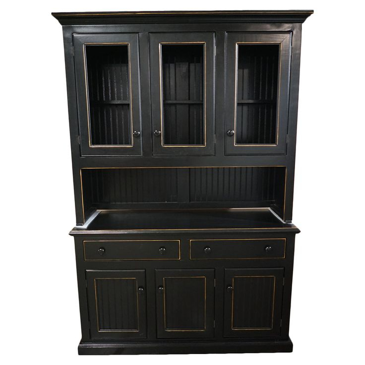 Eagle Furniture, 54" Coastal Dining Buffet, Antique Black, With Hutch with regard to Eagle Furniture Corner Dining Hutch/Buffet, Charcoal