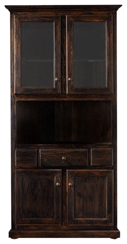 Eagle's Classis Oak Corner Dining Hutch/Buffet - Transitional - China ... inside Eagle Furniture Corner Dining Hutch/Buffet, Wheat