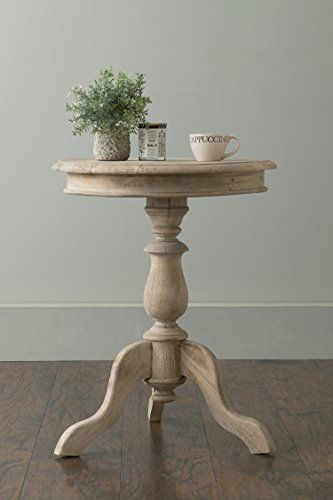 East At Main Blackford Brown Rubber Wood Round Accent Table, (19.75X19 ... in East At Main Benton Brown Rubberwood Rectangle Accent Table