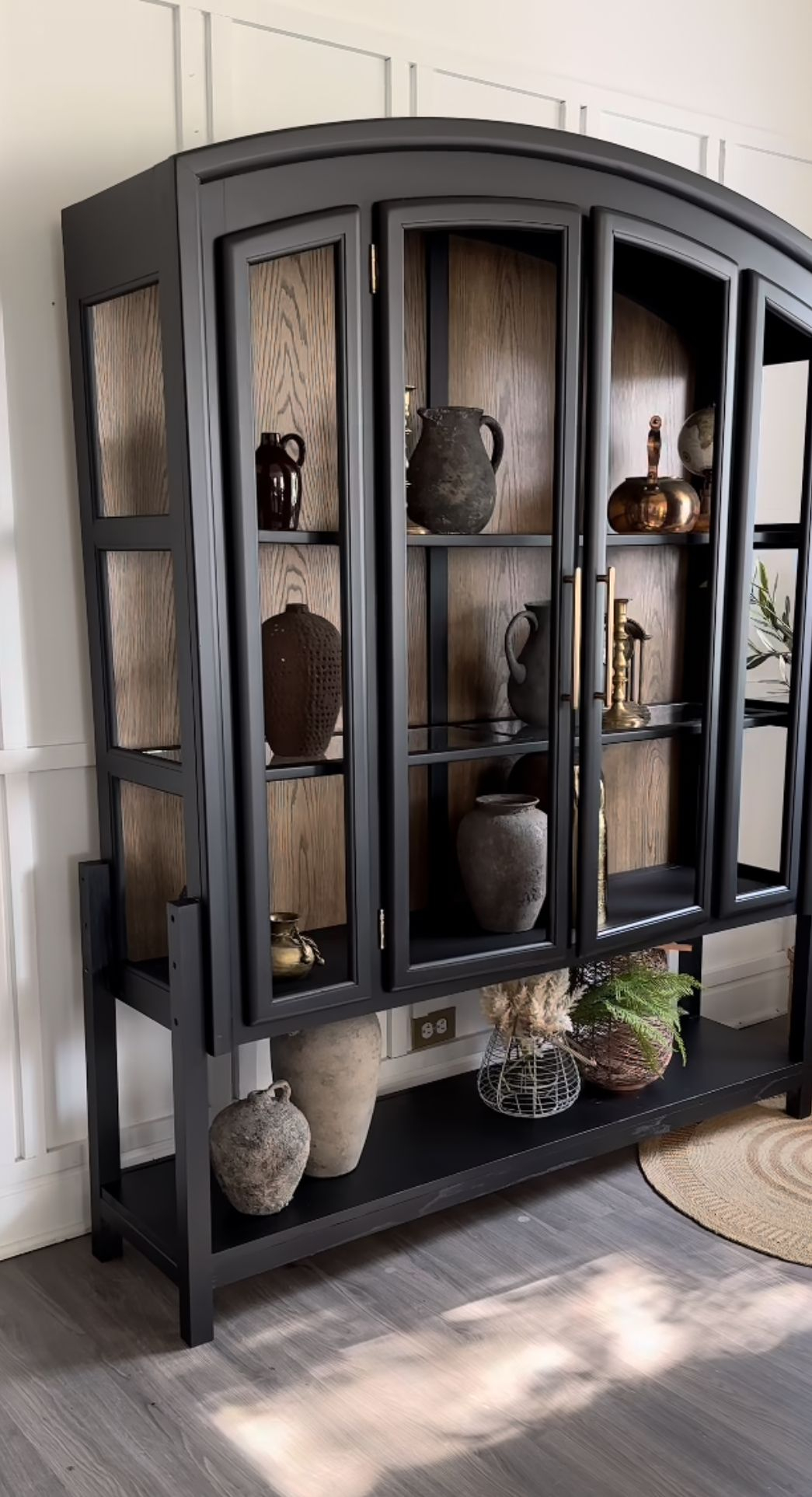 Elegant Black China Cabinet With Glass Doors in Elegant China Cabinet