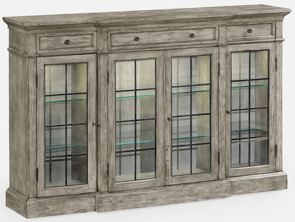Elegantly Rustic Display Cabinet regarding Rustic Display Cabinet, Black