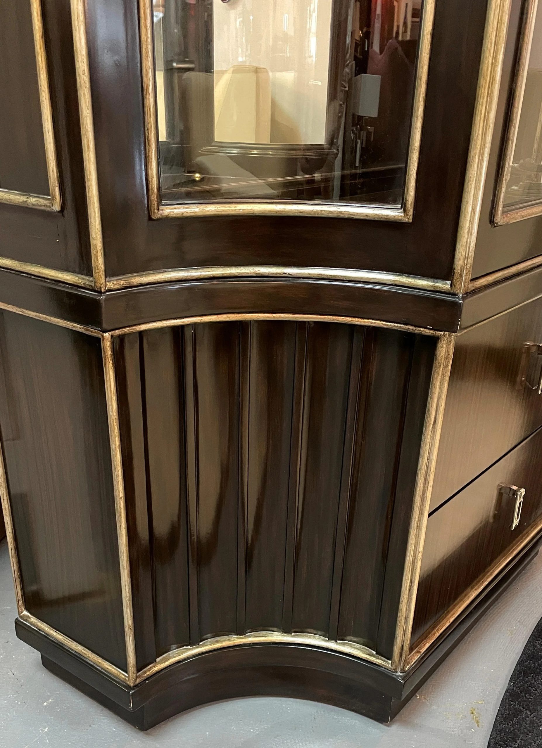 Encore Furniture Gallery-Pair Of 2 Marge Carson Serpentine Display Cabinets inside How Martin Furniture Revolutionized Display Cabinet Design