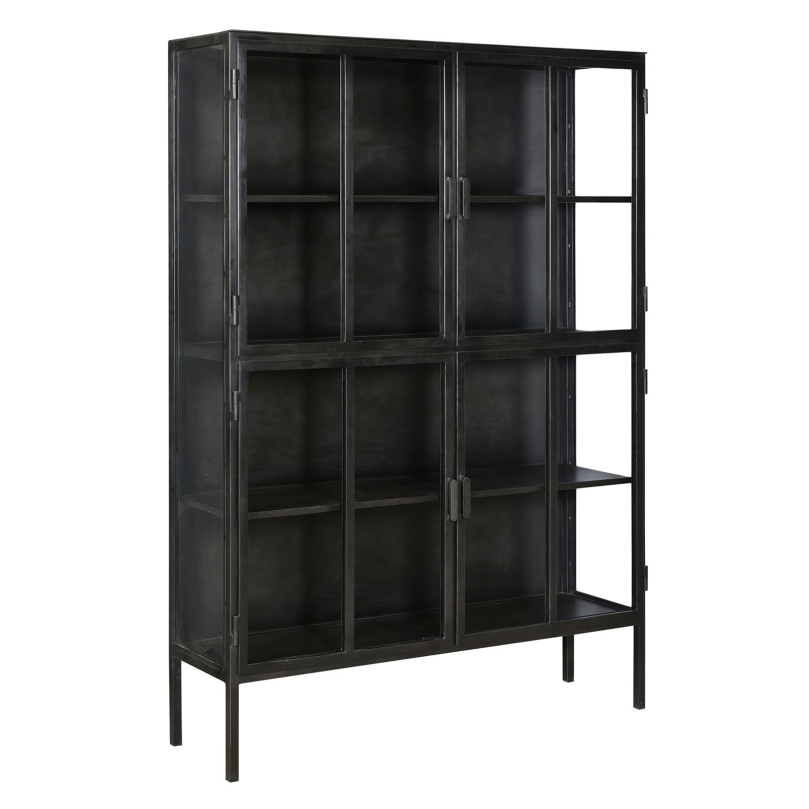Gunmetal Iron & Glass Display Cabinet | Design Mix Gallery for Pinet 78" Tall Gunmetal Iron And Glass Narrow Display Cabinet
