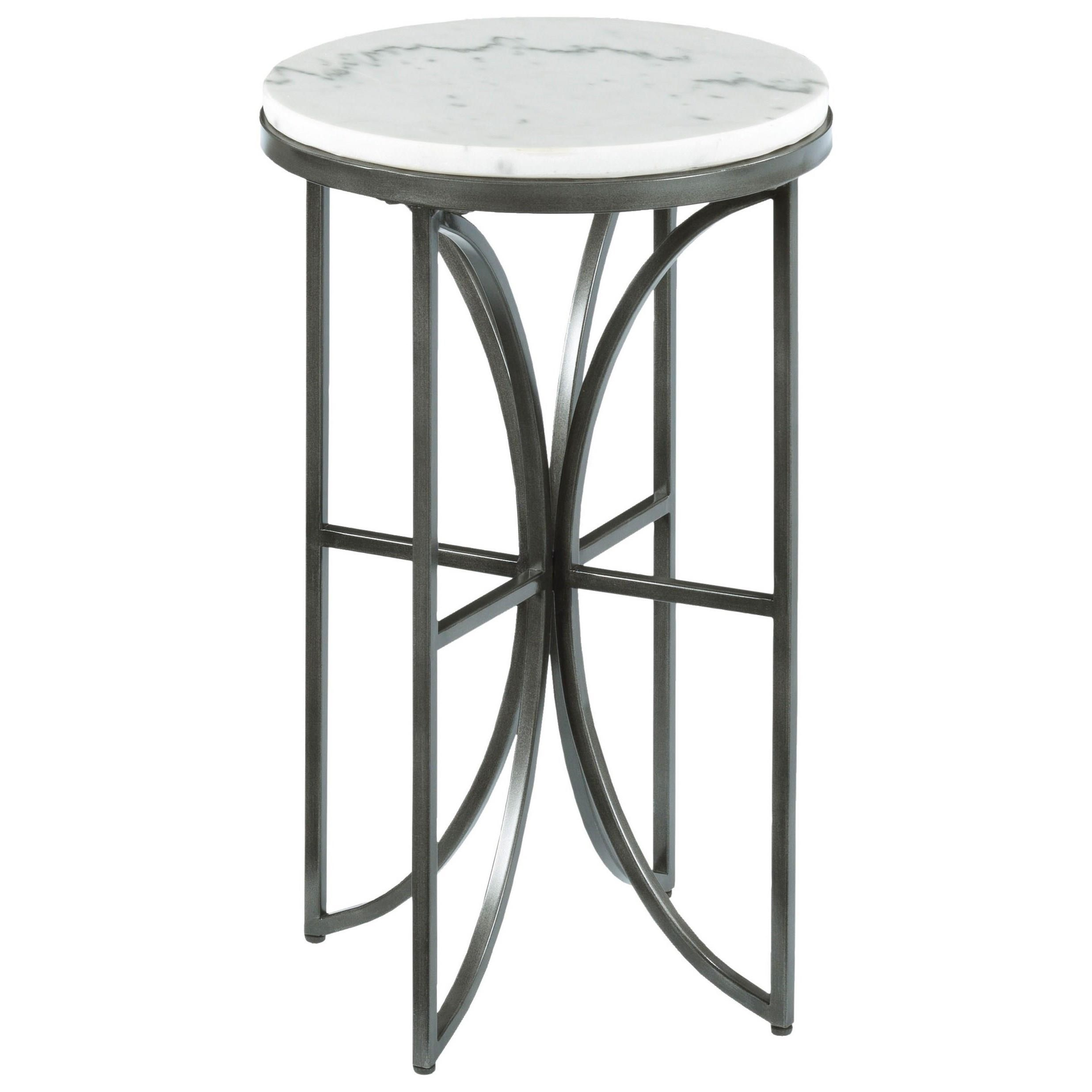 Hammary Impact Small Round Accent Table With Marble Top | Wayside ... pertaining to East At Main Laredo 14-Inch Natural Cross-Cut Accent Table