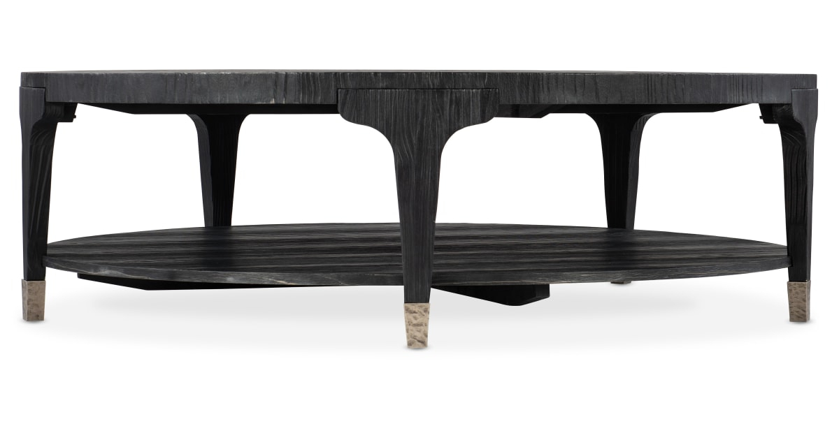 Hooker Furniture 6033-80111-99 Chapman 60" Diameter Coffee Table ... regarding Hooker Furniture 6033-85004-99 Chapman 41"W 1 Drawer Accent - Charred Black