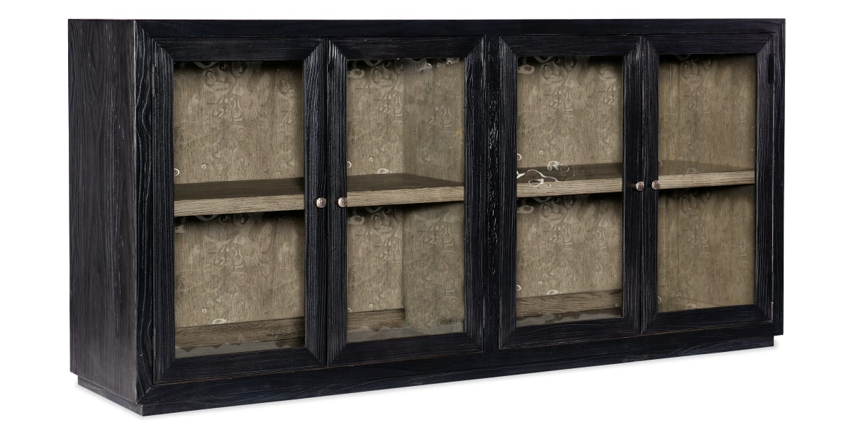 Hooker Furniture 6150-75917-99 Linville Falls 75" Wide Wood Veneer ... for Hooker Furniture 6150-75917 Linville Falls 75"W Wood Veneer - Black