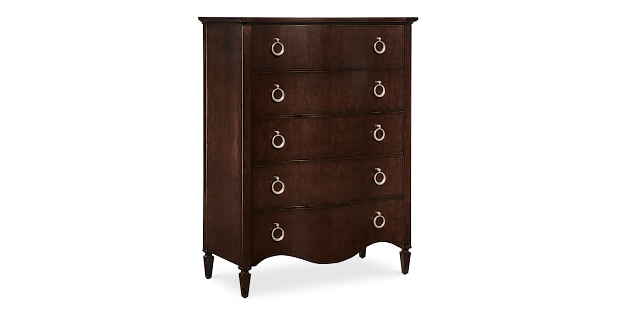 Hooker Furniture 6900-90210-89 Bella Donna 42" Wide 5 Drawer Cherry ... for Exploring the design elements of cherry and caviar finish furniture pieces