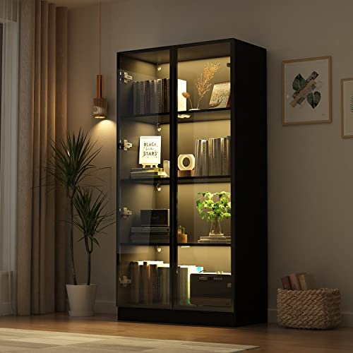 I Tested The Sleek And Stylish Black Glass Display Cabinet - Here's Why ... inside Design Principles That Make These Display Cabinets Stand Out