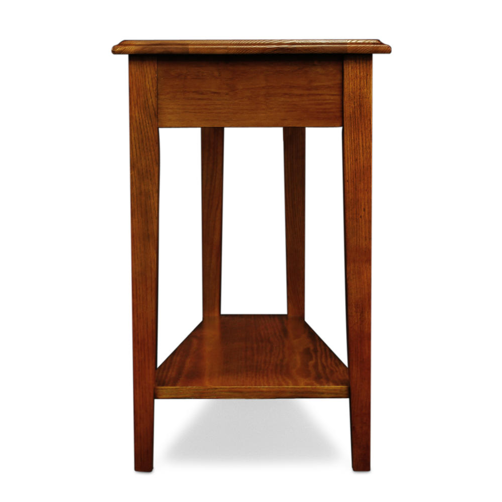 Leick Recliner Wedge End Table - Medium Oak intended for Understanding the Appeal of Leick Furniture's Recliner Wedge Table in Medium Oak
