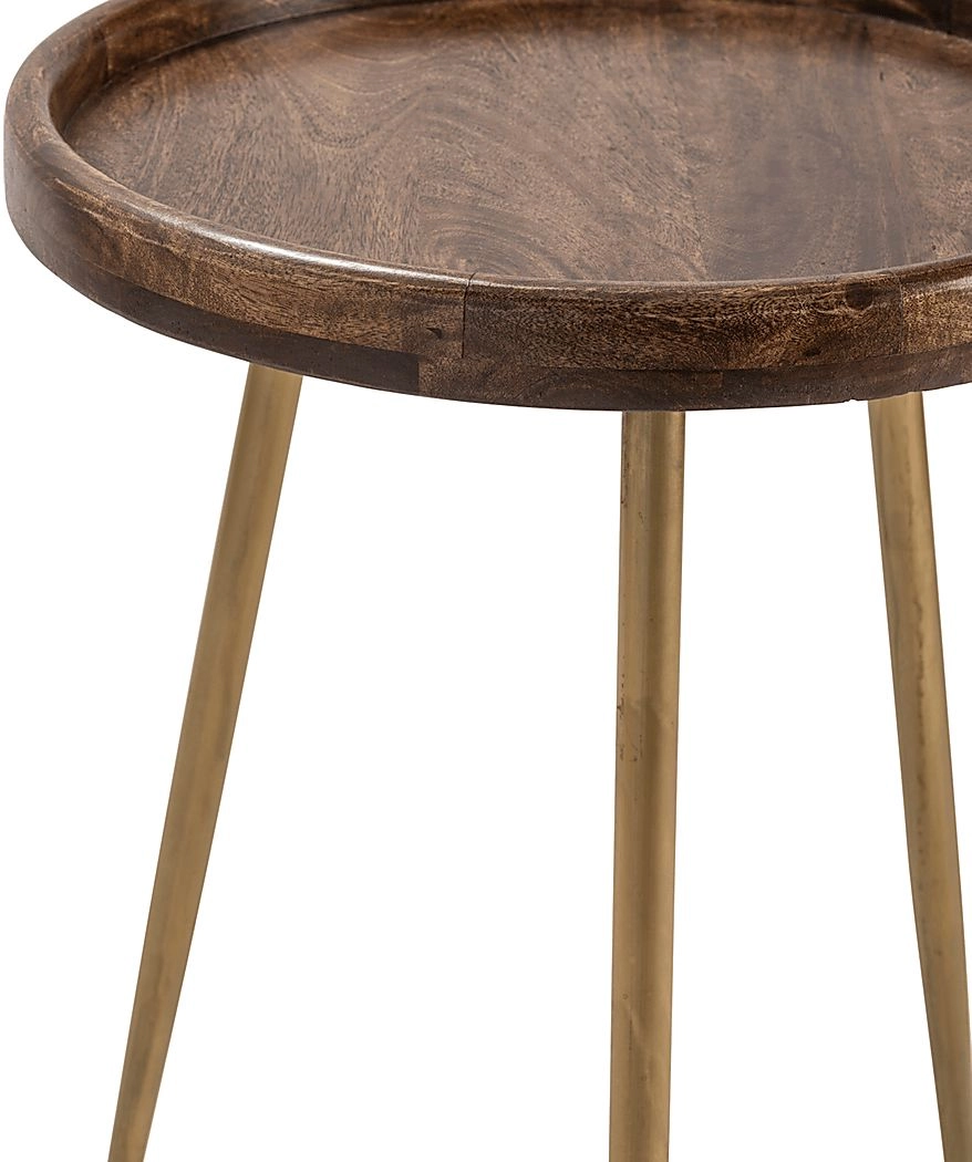 Lenafor Brown Accent Table intended for Creating Warmth with Natural Wood Grain