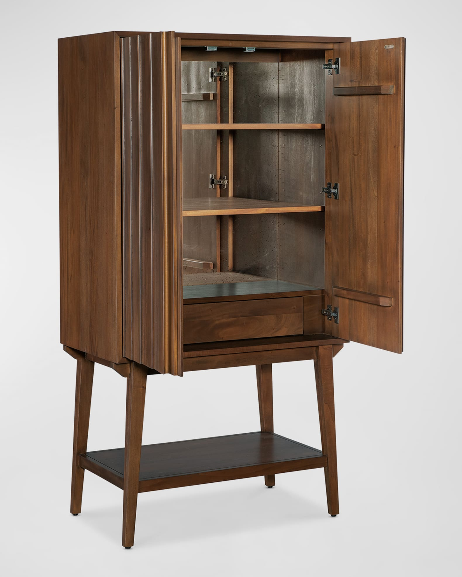 M By Hooker Furnishings Orson Bar Cabinet | Neiman Marcus regarding The role of dark wood tones in creating focal points within home interiors