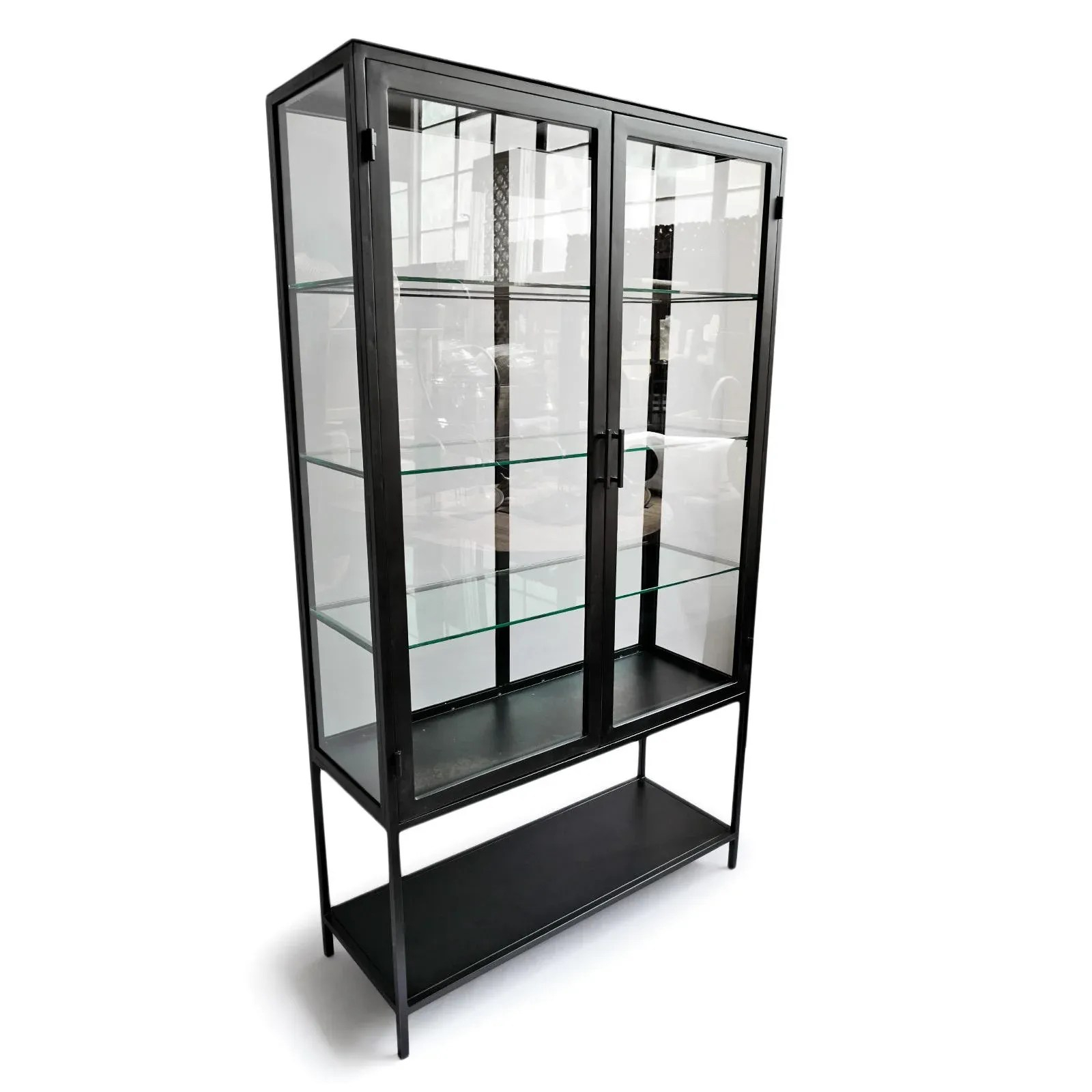 Metal Display Cabinet With Glass Doors - Glass Designs intended for Understanding the structural integrity of iron and glass display units