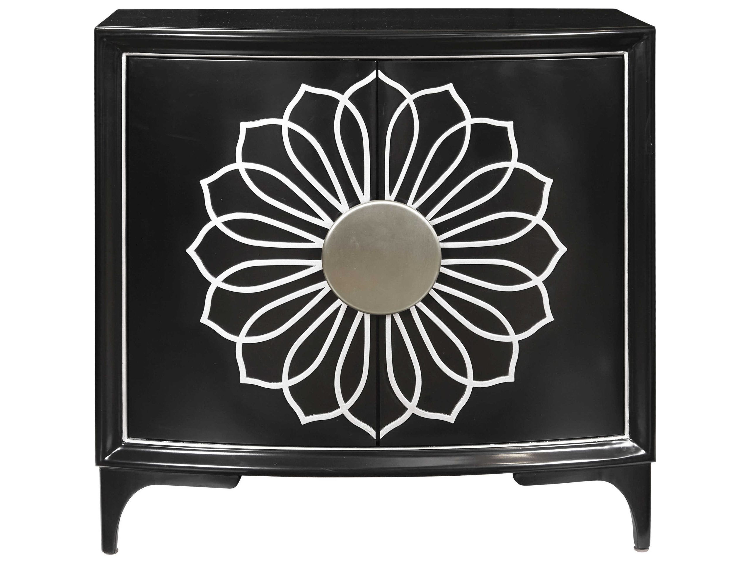 Pulaski Accents 37" Wide Black Painted Rubberwood Accent Chest | Pup301000 with Roseto Hmif61532 Kimora 42"W Rubberwood Accent Chest - Black