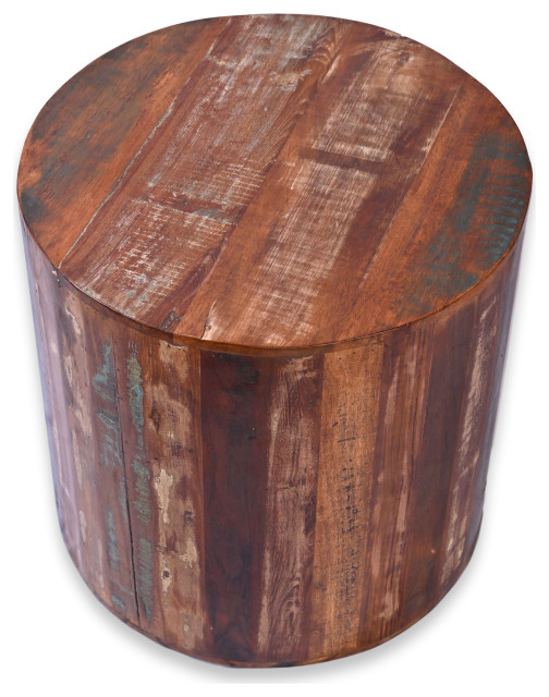 Reclaimed 18 Inch Accent Table / Side Table / End Table Table For ... with Reclaimed 18 Inch Chestnut Brown Accent Table / Side Table / End Table
