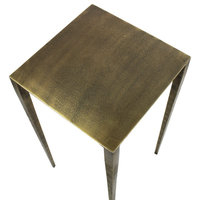 Sheridan Noah Side Table -Gold - Contemporary - Side Tables And End ... for Sheridan Cast Iron Side Table In Gold Featuring Rivet Detailing