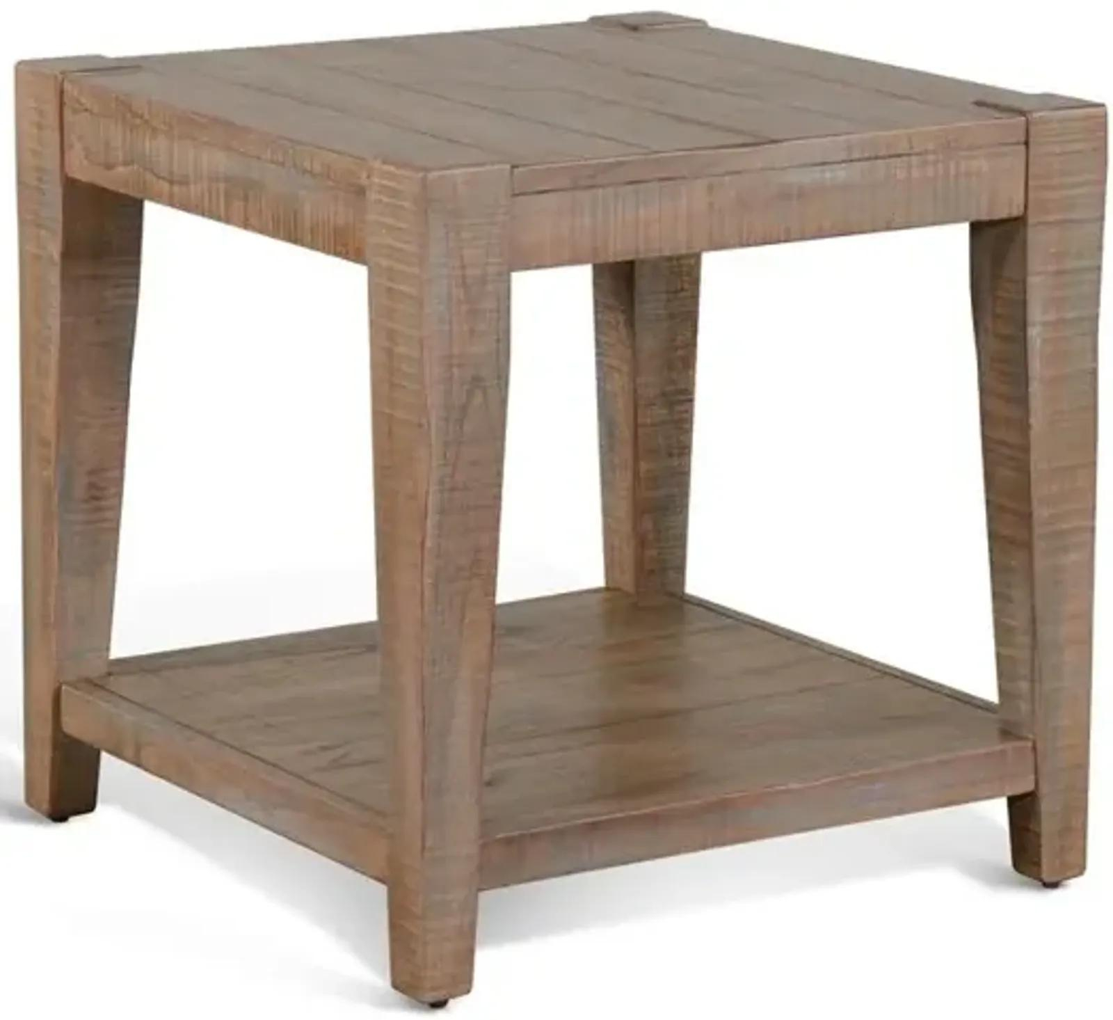 Sunny Designs 24 Modern Mindi Wood End Table In Weathered Brown By ... with Sunny Designs 25" Modern Mindi Wood Chair Side Table In Weathered Brown