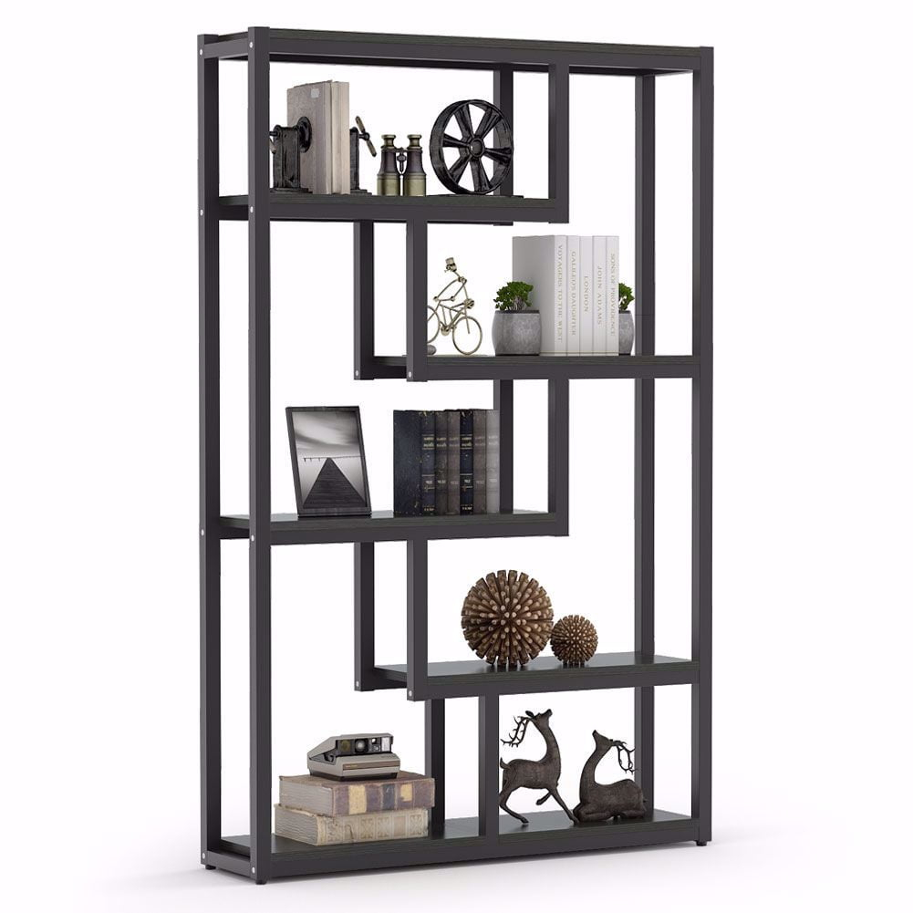 Tribesigns 5-Shelf Modern Bookshelf, Industrial Etagere Bookcase, Open ... pertaining to Maximizing vertical space with black etagere designs that blend form and function