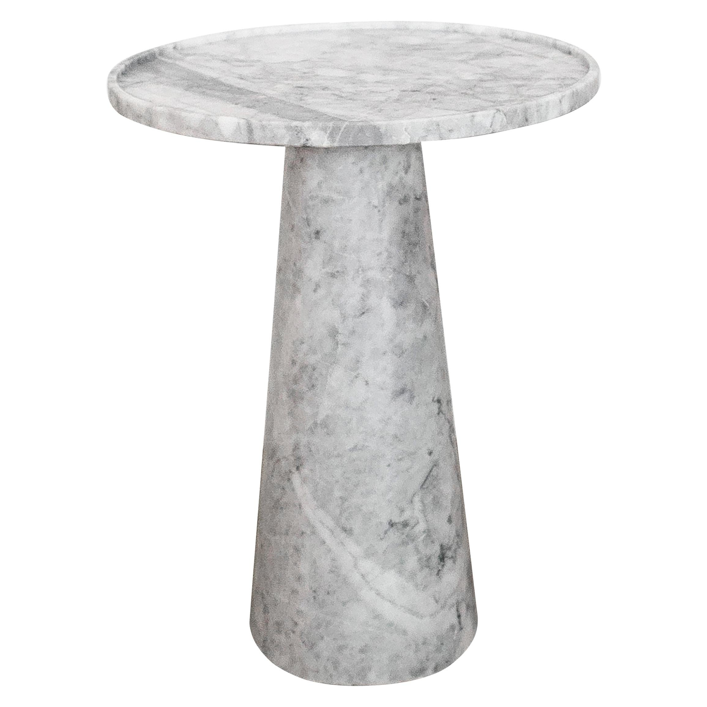 Two Pedestal White Marble Side Tables Set For Sale At 1Stdibs | Marble ... throughout Designing with elegance timeless silver and white marble tables