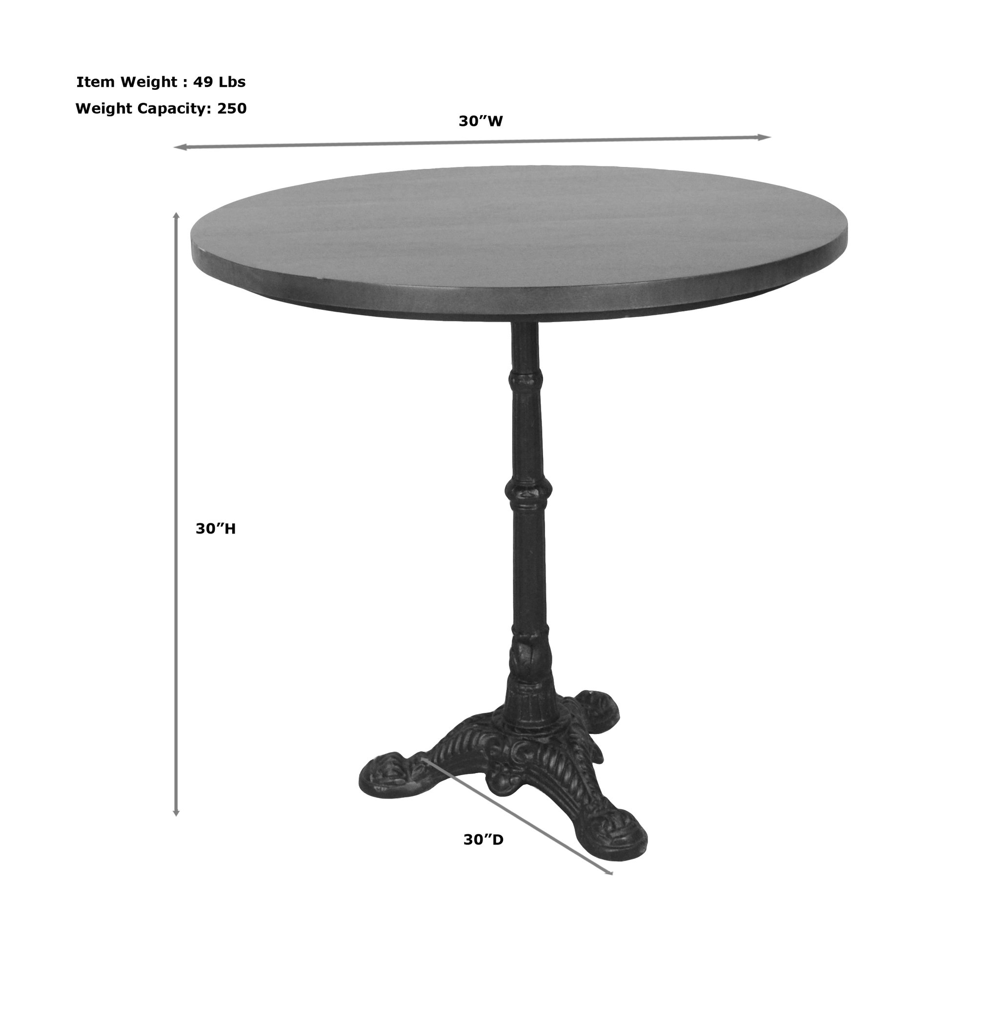 Velio Bistro Table, Natural Driftwood/Aged Iron - Traditional - Indoor ... intended for Understanding the craftsmanship behind vintage table design
