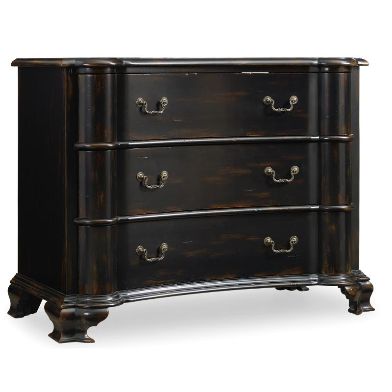5158-85001 Hooker Furniture Sorella Black Three Drawer Chest for Hooker Furniture 5716-85001 69"W 3 Drawer Mango Wood Accent - Charcoal / German