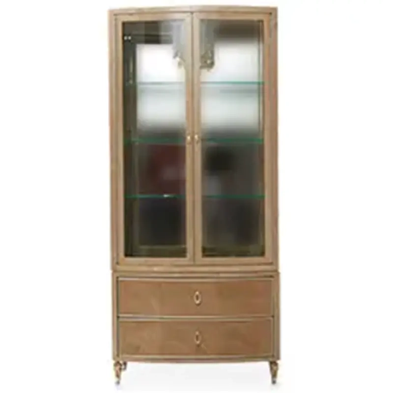 9008209-134 Aico Furniture Villa Cherie - Caramel Display Cabinet throughout Villa Cherie Display Cabinet - Caramel