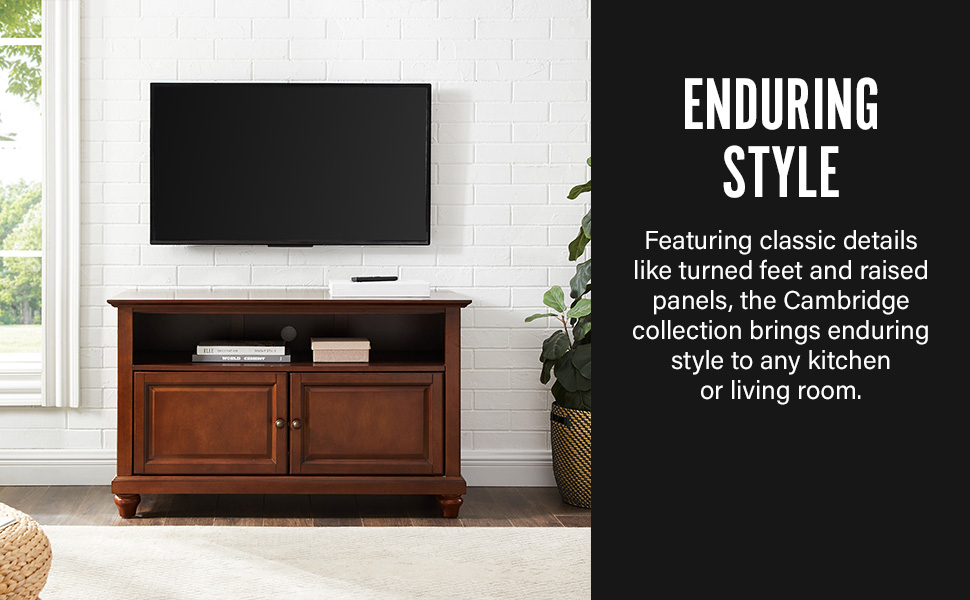 Amazon.com: Crosley Furniture Cambridge Corner Tv Stand For 50+ Inch ... throughout The Evolution of Cambridge Flat Screen TV Hutch in Modern Interior Design