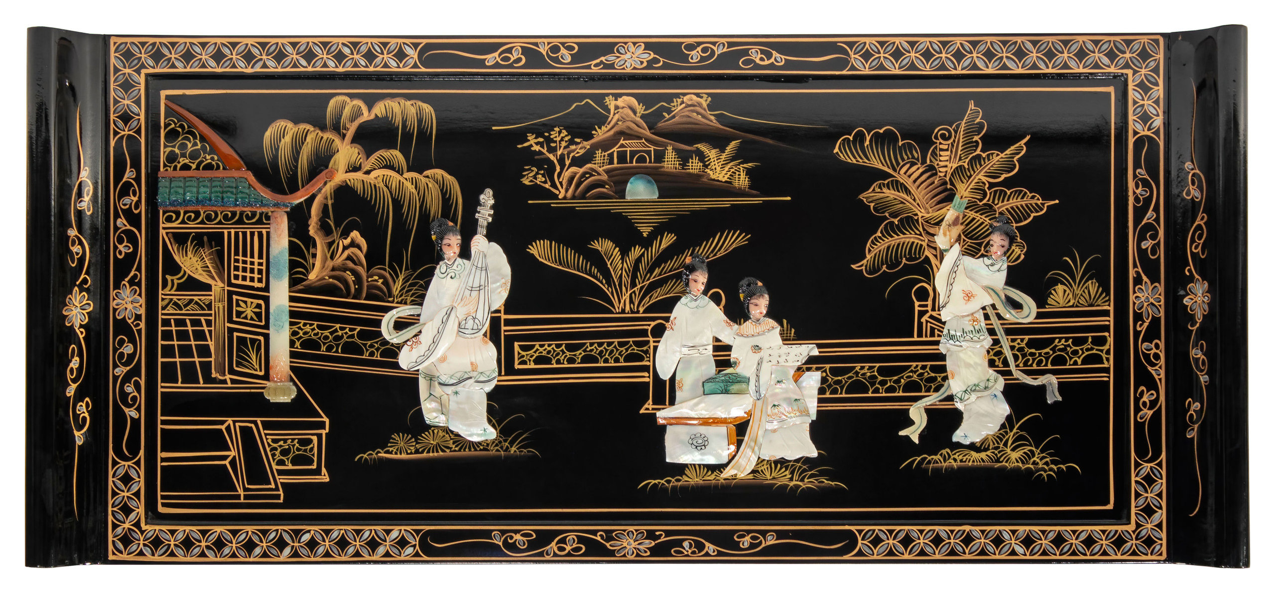 Black Lacquer Altar Cabinet Royal Ladies - Asian - Accent Chests And ... for Black Lacquer China Cabinet Royal Ladies