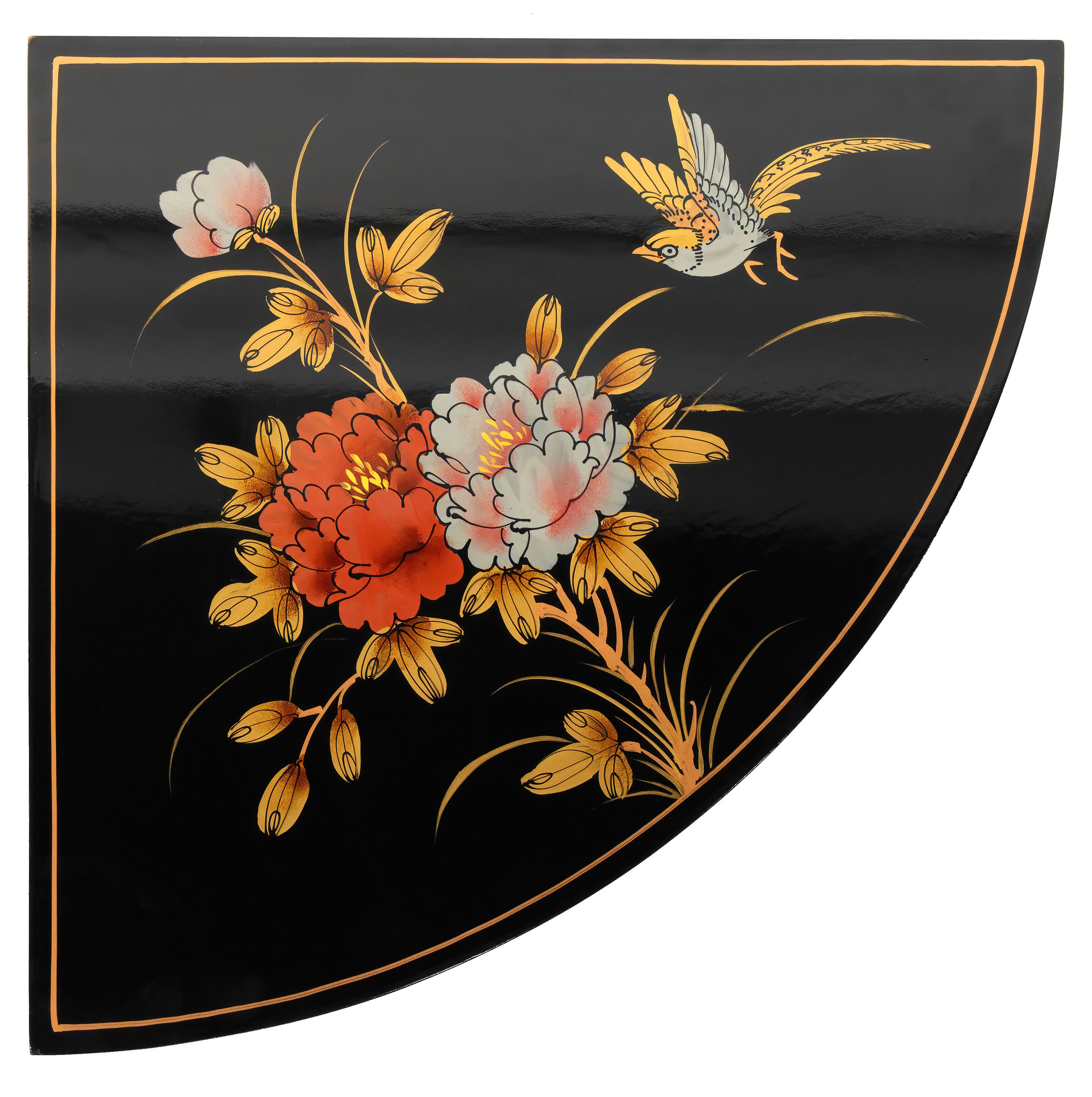 Black Lacquer Round Corner Cabinet Royal Ladies - Asian - Accent Chests ... with regard to Exploring the Artistry Behind Black Lacquer Cabinets