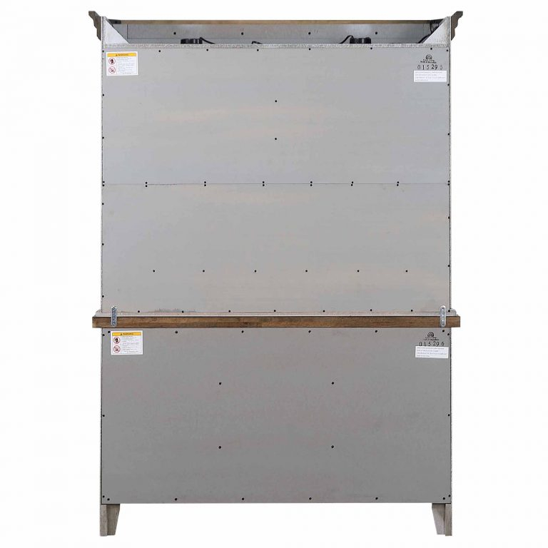 Country Grove Buffet And Lighted Hutch - Gray Oak - Sunset Trading pertaining to Country Grove Buffet And Lighted Hutch