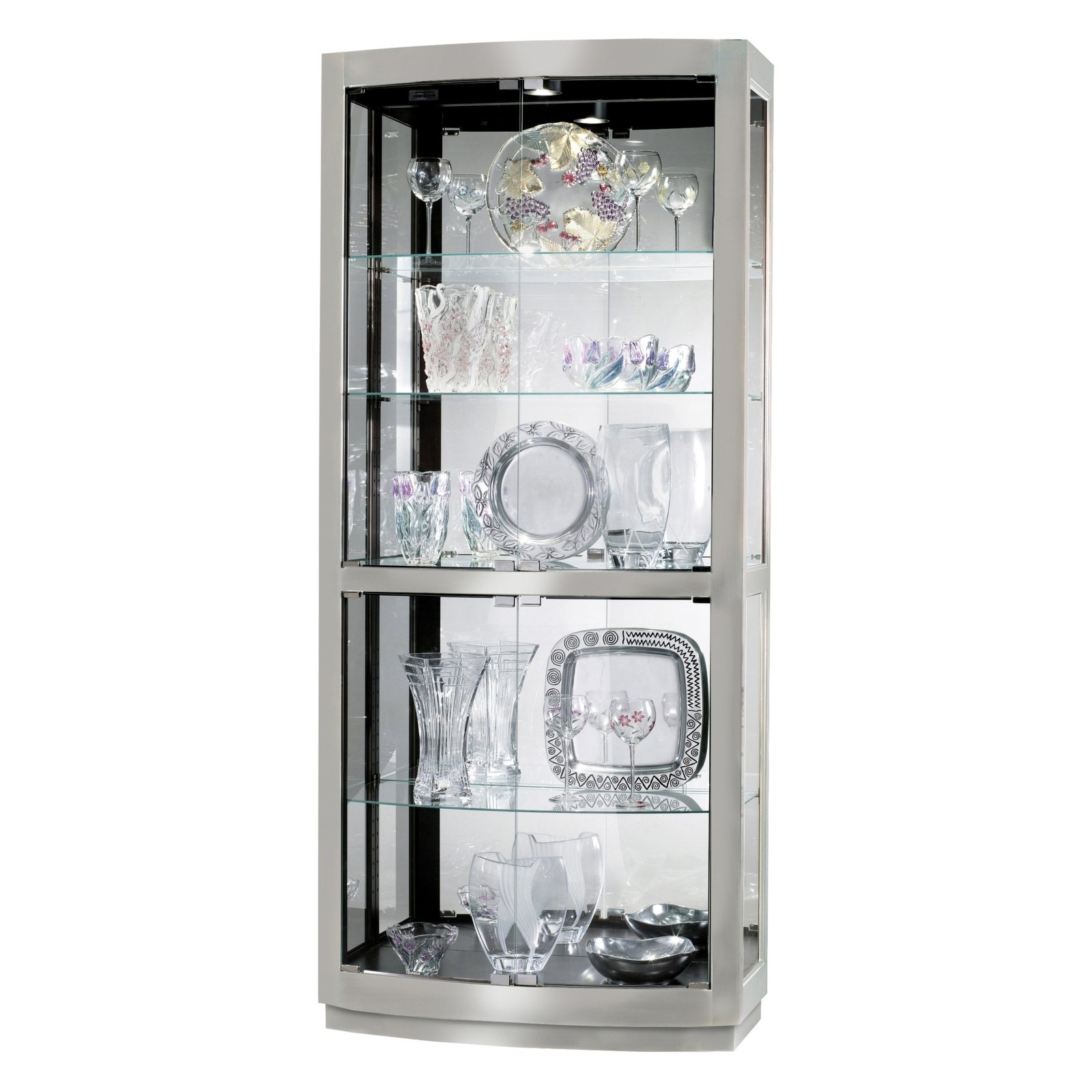 Glass Metal Curio Cabinets - Ideas On Foter inside The Forgotten Craft of Handcrafted Curio Cabinets