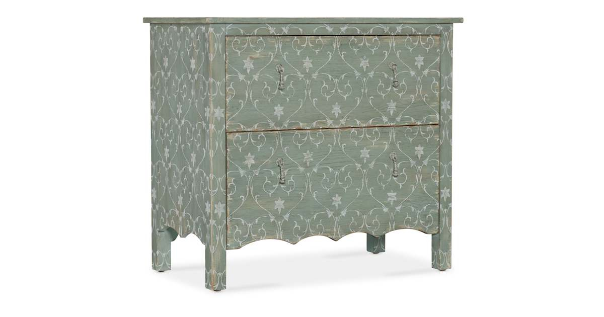 Hooker Furniture 7050-85008-351 Americana 38" Wide 2 Drawers Oak Accent ... in Exploring the timeless appeal of antique green finishes on wooden furniture