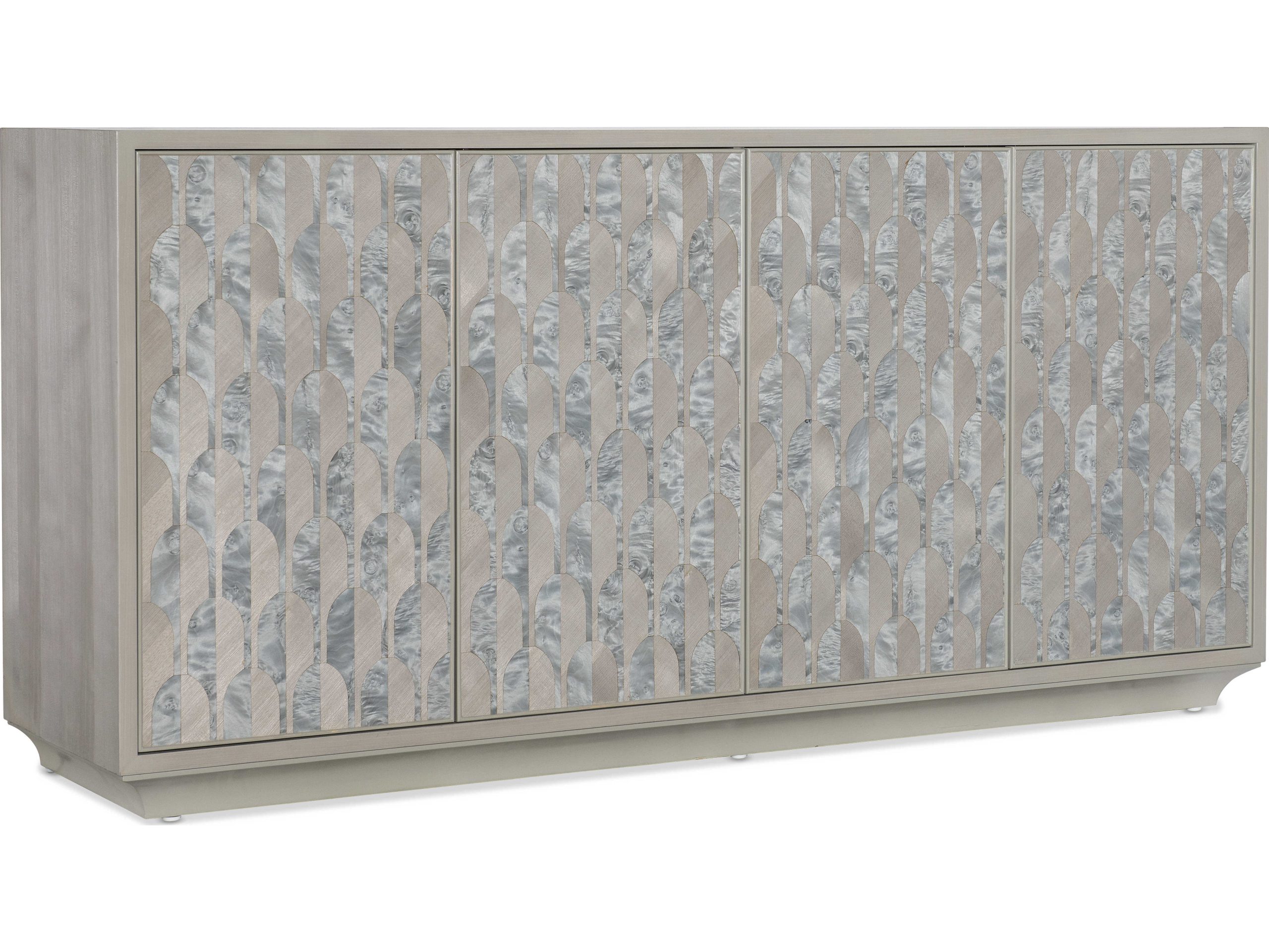 Hooker Furniture Melange Emile 78" Gray Burlwood Sideboard | Hoo6288569895 with Maximizing Storage Solutions with Large-Scale Wood Cabinets