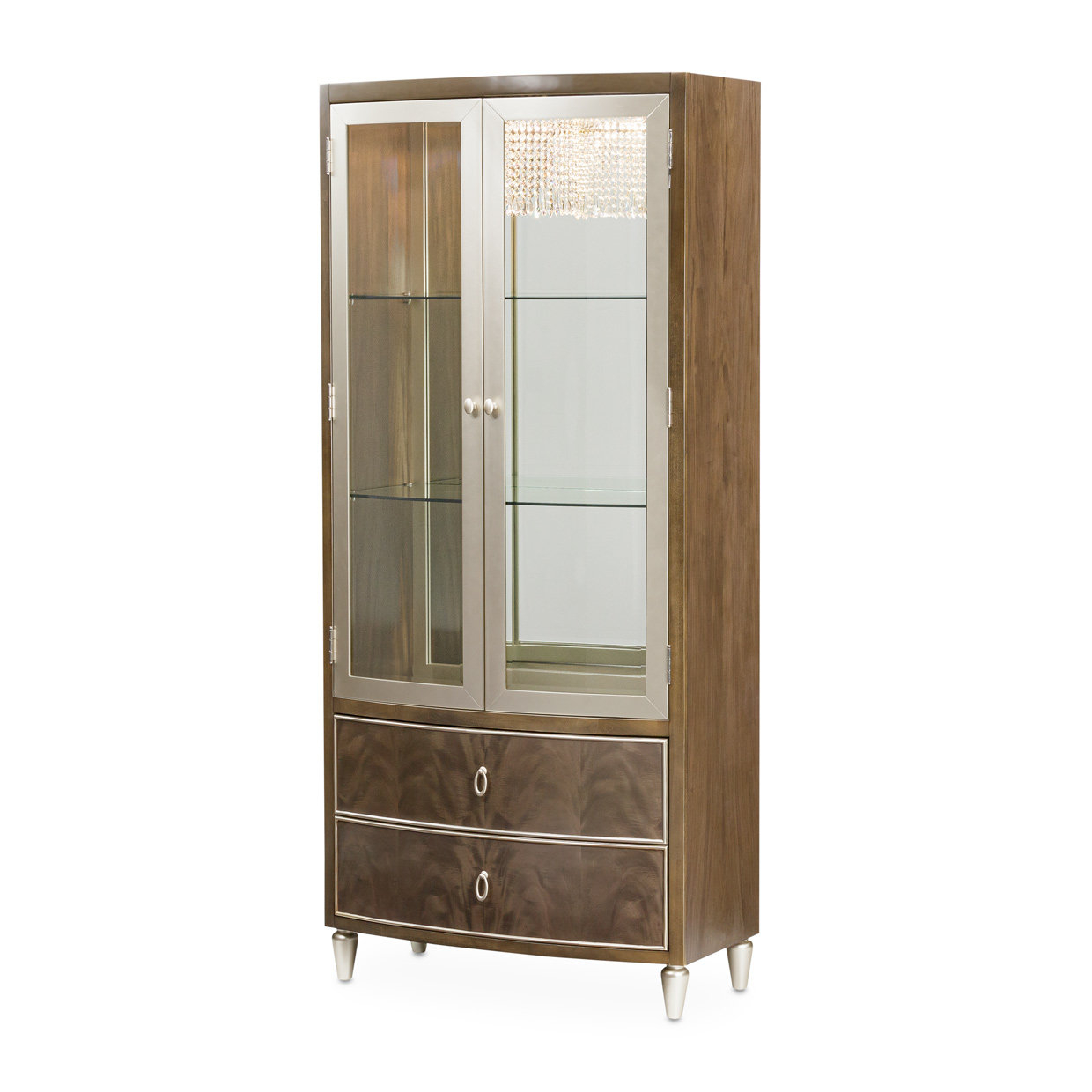 Caramel Elegance Redefined Villa Cherie Display Cabinet