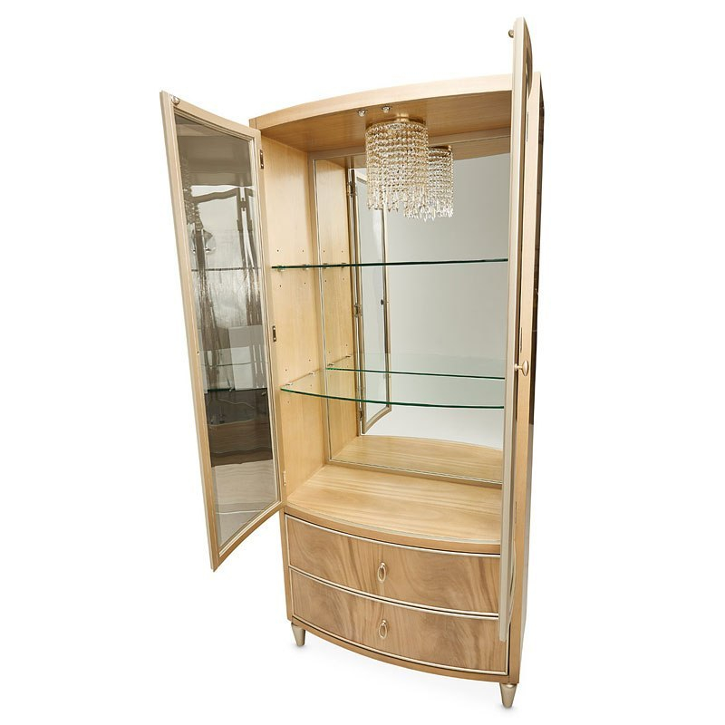 Villa Cherie Caramel Display Cabinet Aico Furniture | Furniture Cart in Villa Cherie Display Cabinet - Caramel