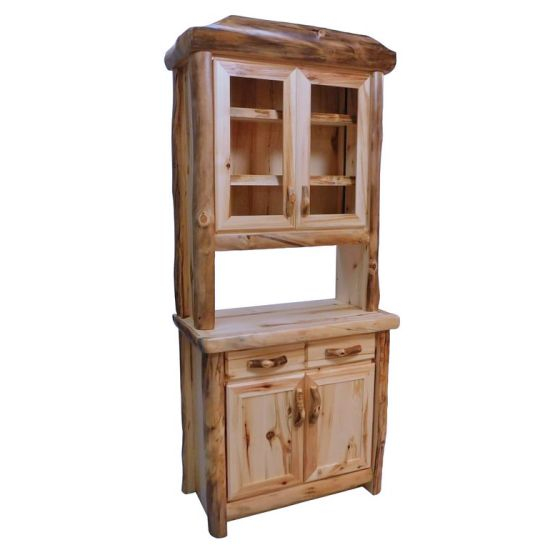 Beartooth Aspen Log Servers & Hutches with regard to Exploring the craftsmanship behind authentic rustic aspen log 2 door hutch construction