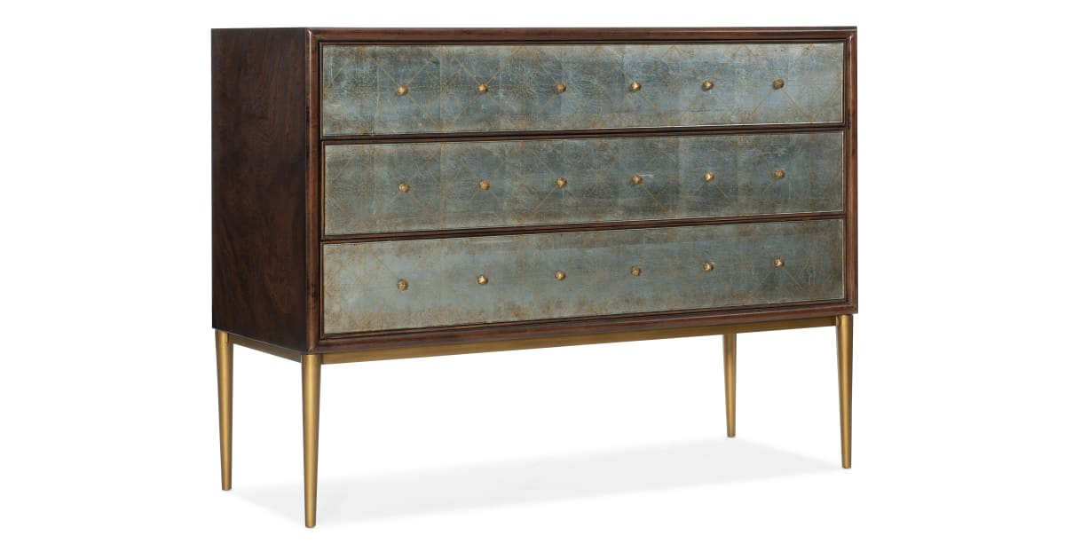 Hooker Furniture 628-85635-647 Melange 48" Wide 3 Drawer Glass ... within Exploring the Storage Solutions in Hooker's 628-50205 3 Drawer Dresser