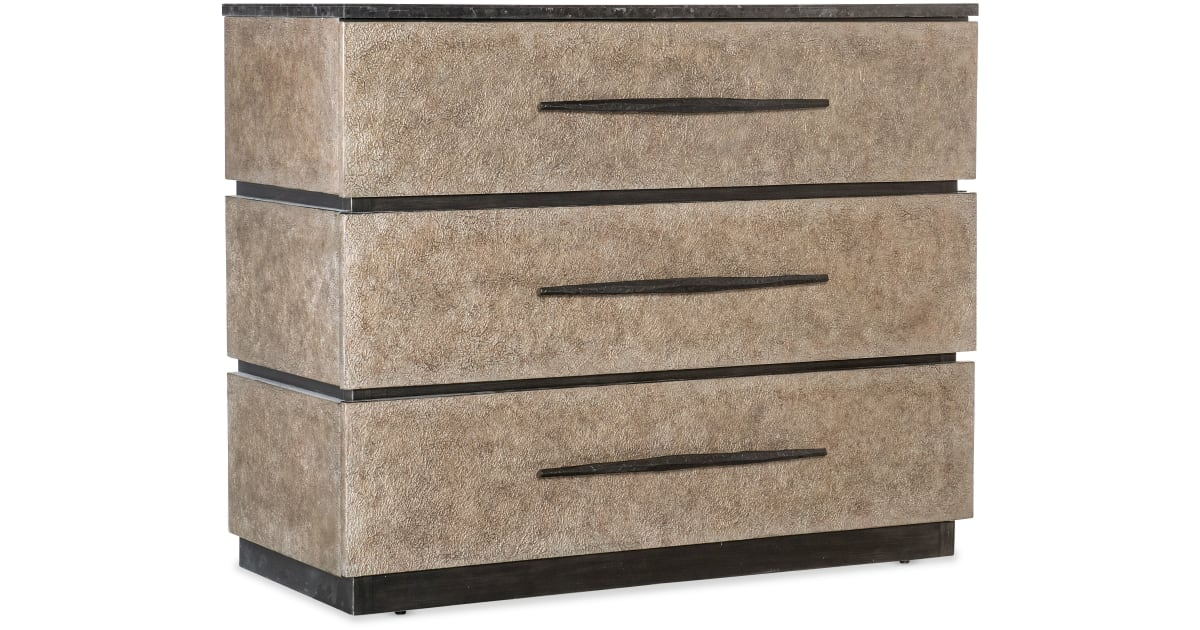 Hooker Furniture 628-85670-99 Melange 44" Wide 3 Drawer Marble Top Oak ... within Hooker Furniture 628-50205 Melange 42"W 3 Drawer Wood And Metal - Off-White /