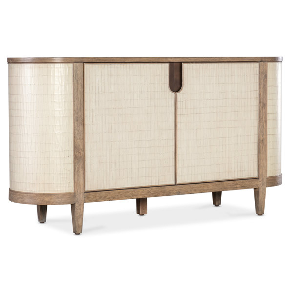 Hooker Furniture Melange Oval Accent Cabinet & Reviews | Perigold intended for Hooker Furniture 628-85631 Melange 92"W Hardwood Accent Cabinet - Cream