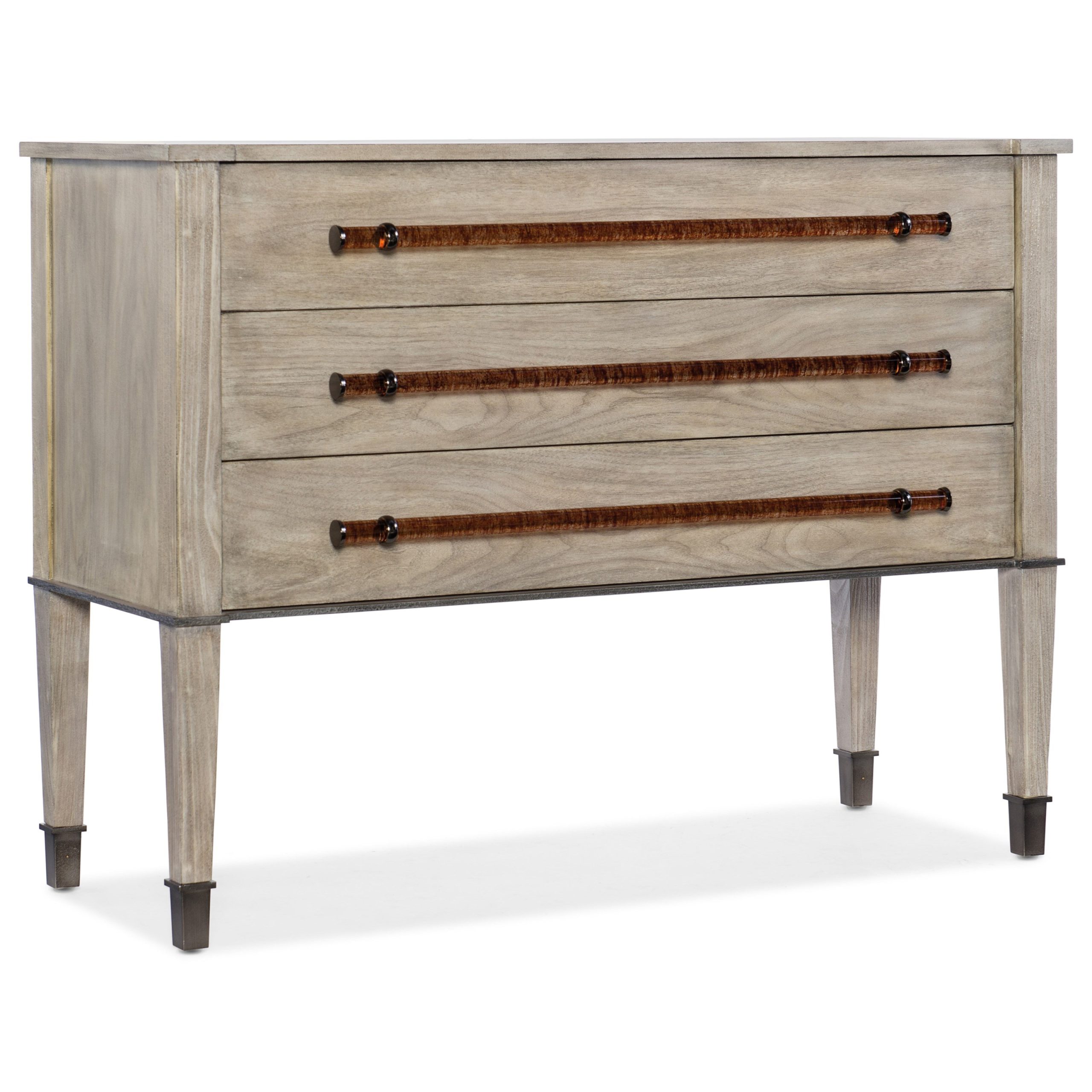 Hooker Furniture Melange Transitional 3-Drawer Accent Chest | Belfort ... with regard to The Art of Crafting Quality 3 Drawer Dressers with Wood and Metal Fusion