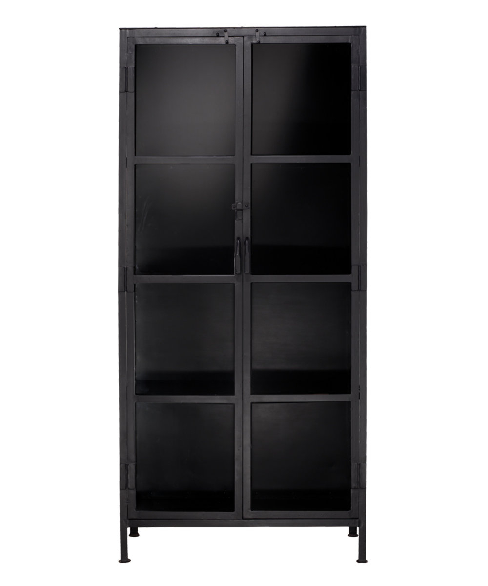 Jamie Young Company Union Tall Curio Cabinet In Black Iron & Clear ... throughout Understanding the Legacy of Union Tall Curio Cabinets in American Interior Design
