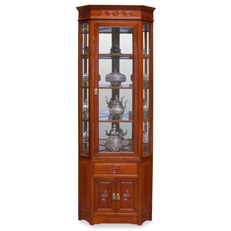 Natural Finish Rosewood Chinese Longevity Corner Display Cabinet ... with regard to Traditional Craftsmanship Meets Modern Design in Rosewood Corner Cabinets