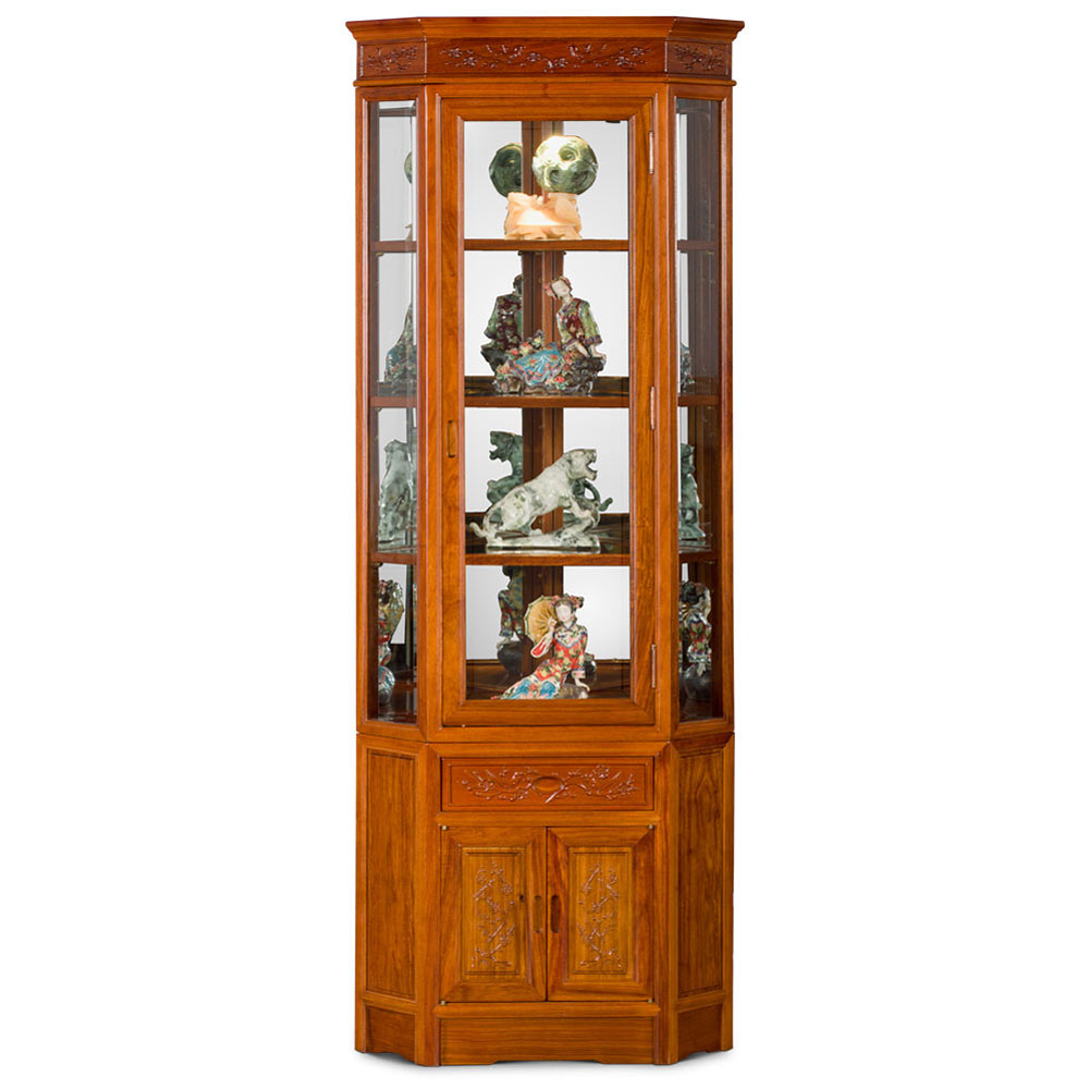Traditional Craftsmanship Meets Modern Design in Rosewood Corner Cabinets