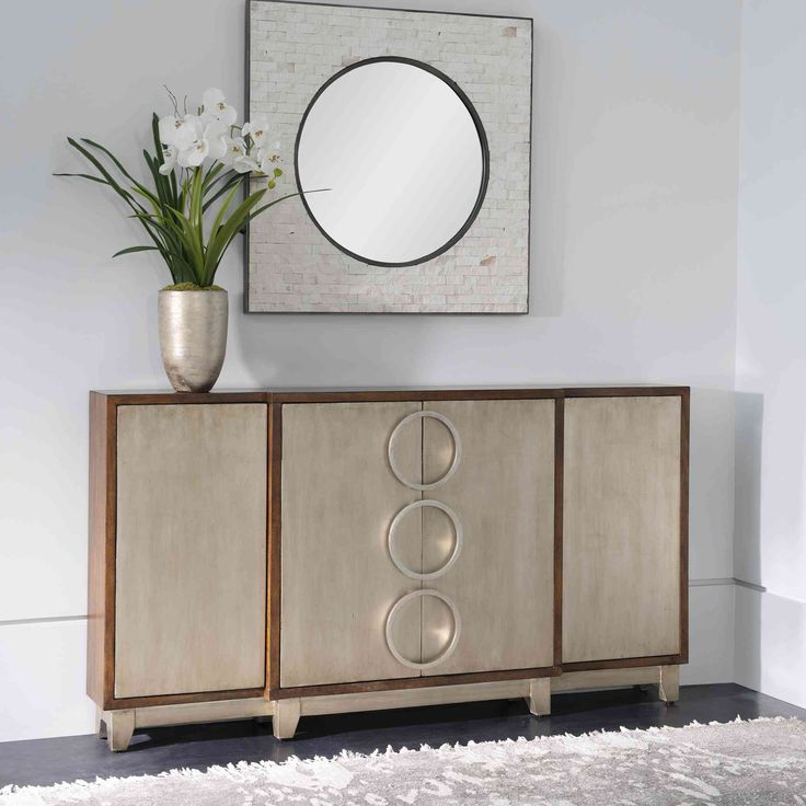Uttermost Jacinta Modern Console Cabinet | Console Cabinet, Modern ... regarding Uttermost - 24825 - Cabinet - Emma - Antique Gold Iron