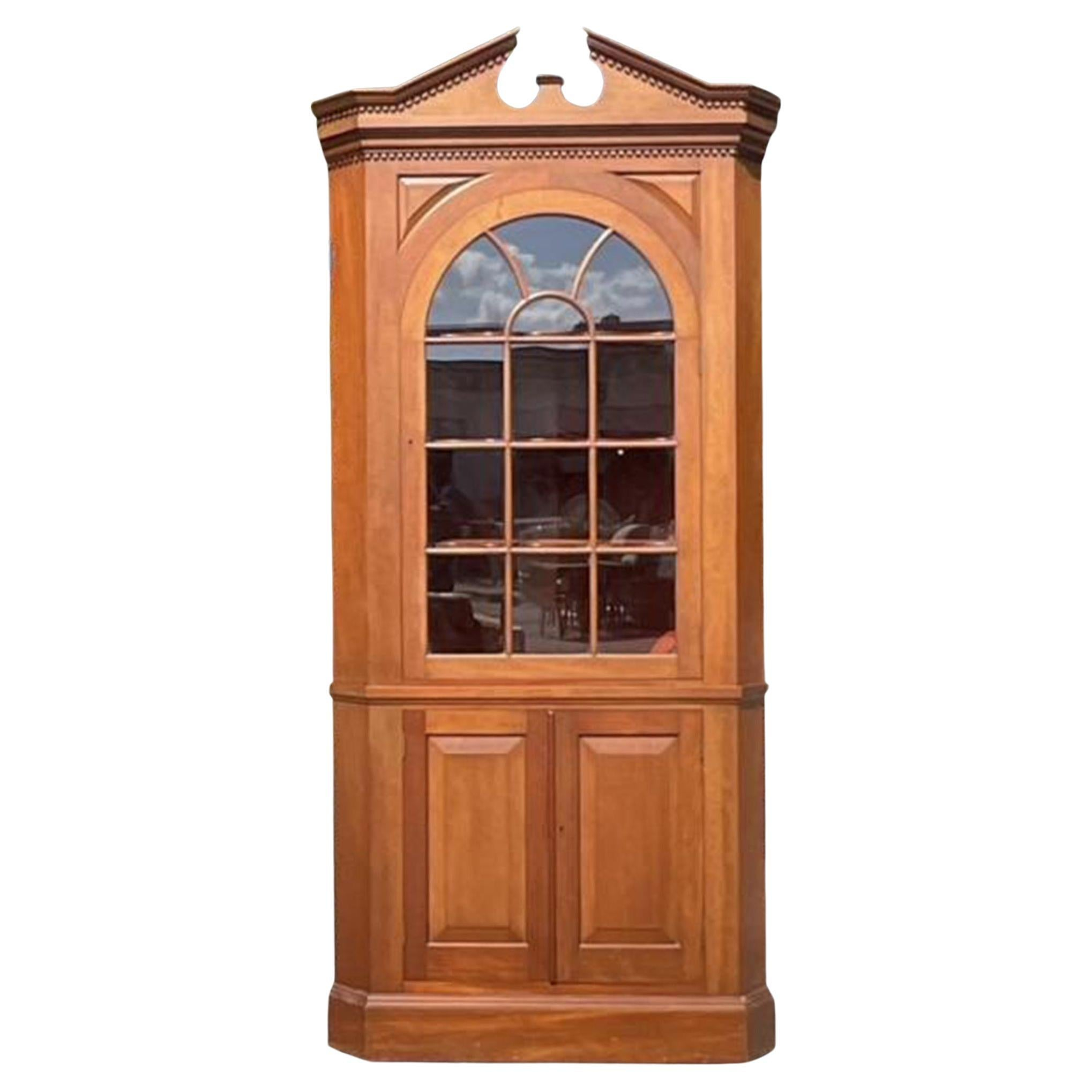Vintage Regency Federal Cherry Corner Cabinet For Sale At 1Stdibs with regard to Regency Corner Cabinet