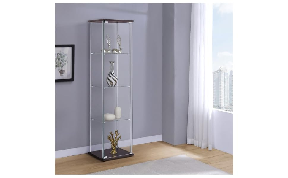 The practical benefits of using glass shelving alongside solid wood frames in modern curio cabinet design trends of 2026