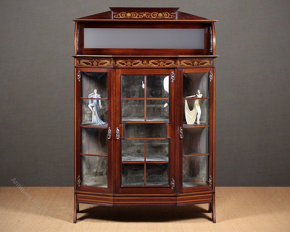 Art Nouveau Display Cabinet C.1905. | Art Nouveau Furniture, Display ... pertaining to Nouveau Chic Display Cabinet