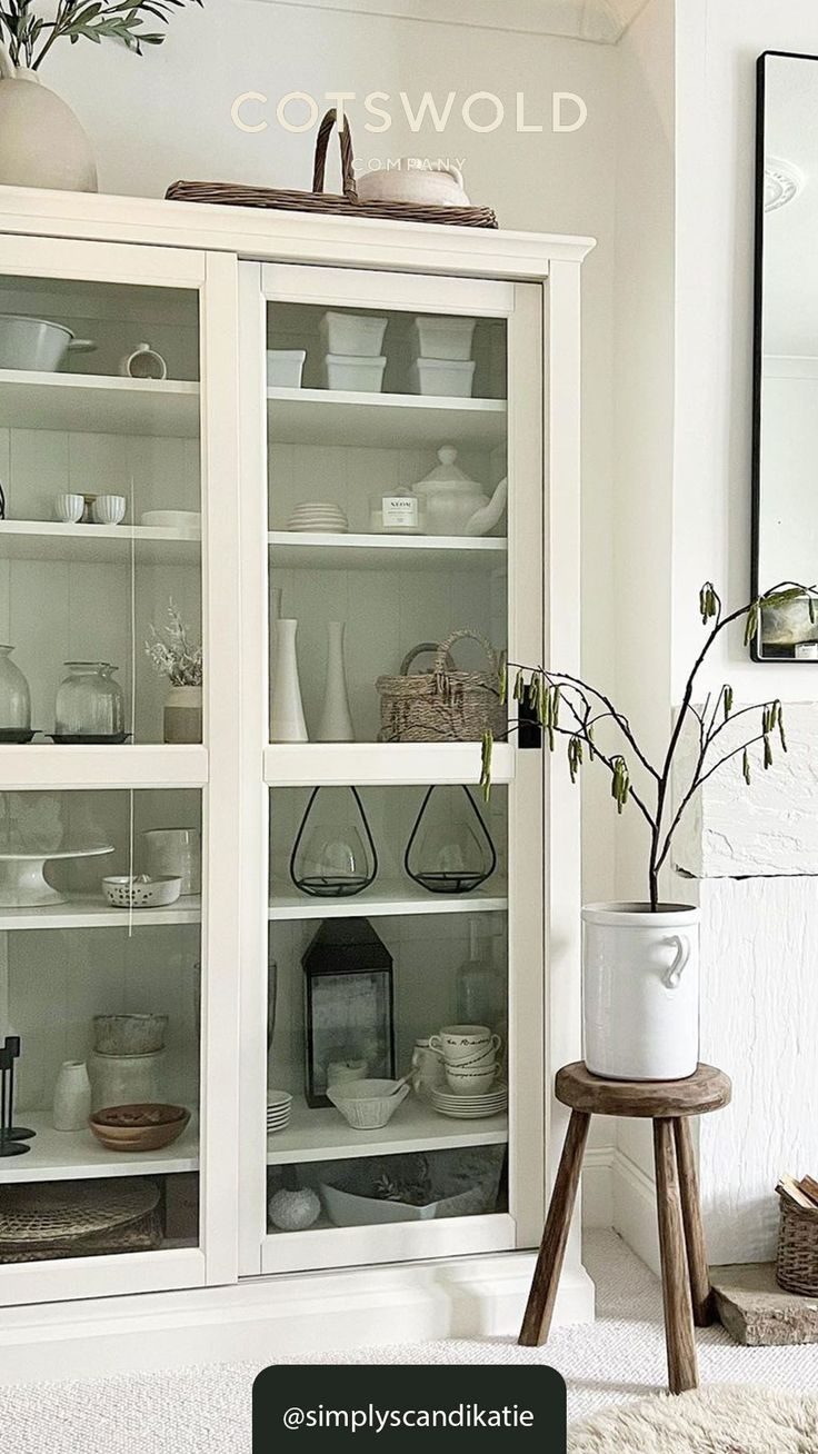 Display Cabinet Styling | Storage Ideas | Home, Display Cabinet, Scandi ... in Westwood Display Cabinet