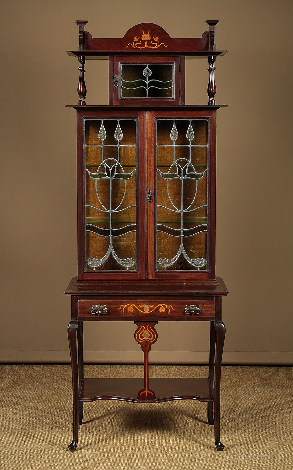 English Art Nouveau Style Display Cabinet. - Antiques Atlas with Why Wire Brushed Sandstone Finishes Are Defining Transitional Dining Rooms Now