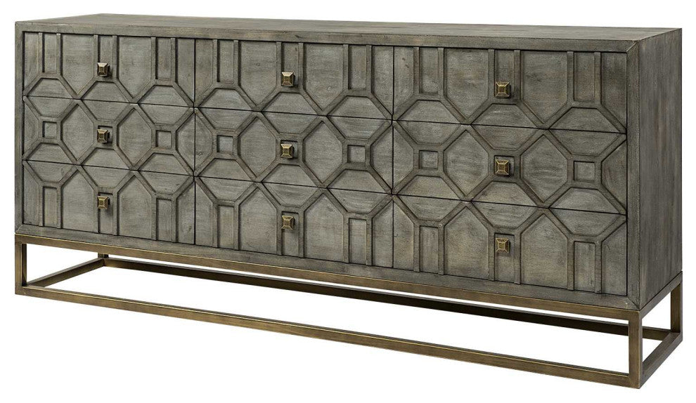 The craftsmanship behind HomeRoots Brown Solid Mango Wood Finish Sideboard construction