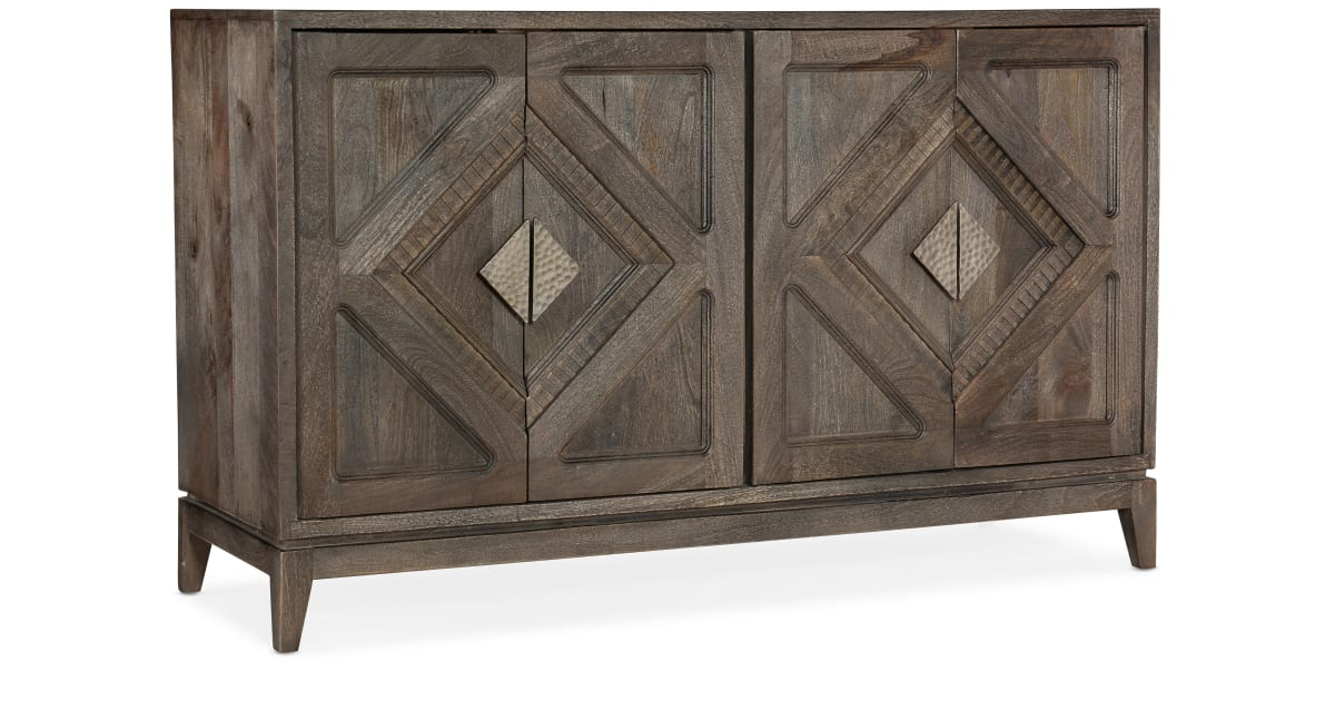 Hooker Furniture 7228-85015-85 Commerce And Market 56" Wide 4 Door ... with Hooker Furniture 7228-85087-99 Moroccan Modern 72"W Mango Accent - Black